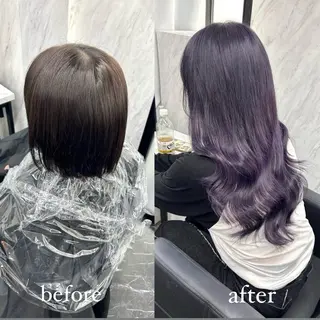 ロング カラー LANDS所属・nanaka 🤍韓国ワンホンヘアのヘアスタイル