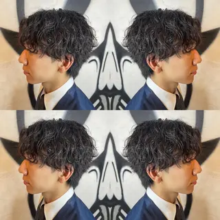 ショート メンズ ⚡️メンズパーマ特化 mens支持◎/忠地のヘアスタイル