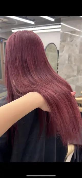 ロング カラー レイヤーカット/ 透明感カラー/めいのヘアスタイル