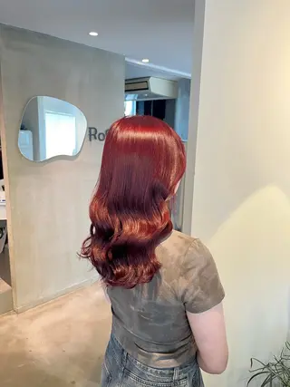 ロング カラー 本木下朋花/髪質 改善×ダブルカラーのヘアスタイル