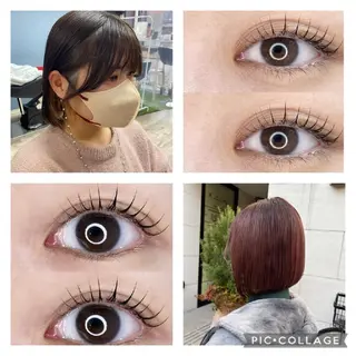 ミディアム カラー AnFye une qatllのヘアスタイル