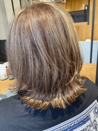 ミディアム 髪質改善/ハイライト /🌈瀧澤夕花のヘアスタイル
