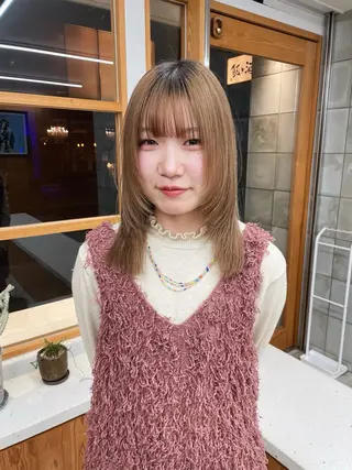 ミディアム 榛葉 夢乃のヘアスタイル