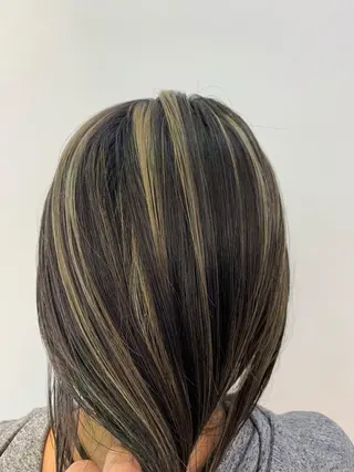 ミディアム カラー ヘアアレンジ 竹井 寛喜のヘアスタイル