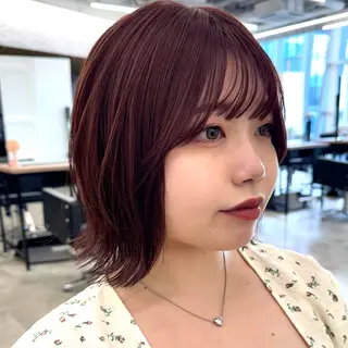 ショート カラー ヘアアレンジ ボブ/レイヤー/ 艶髪/HANA💗のヘアスタイル