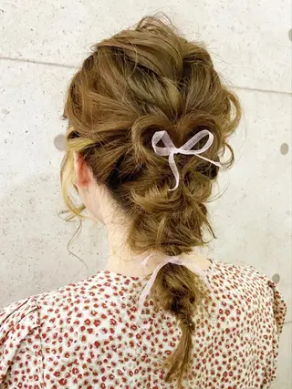 ヘアアレンジ ヘアセット☆ 髪質改善カラー☆まいのヘアスタイル