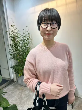 ショート カラー パーマ/透明感カラー /ボブ/吉田一生のヘアスタイル