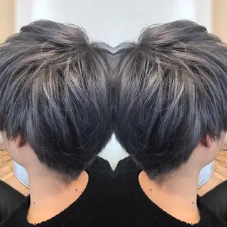 ショート カラー メンズ 大久保 隆蔵のヘアスタイル