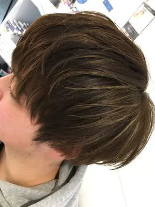 ショート カラー メンズ -5歳大人ﾊｲﾗｲﾄ ✨津嘉山のヘアスタイル