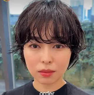 ショート パーマ ショートパーマ✂️ 無料カット🔥すかいのヘアスタイル