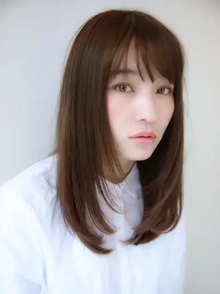 ミディアム カラー パーマ 山下 直人のヘアスタイル
