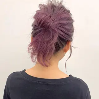 ミディアム カラー ヘアアレンジ 堀江/心斎橋/西大橋 四ツ橋【Vers】のヘアスタイル