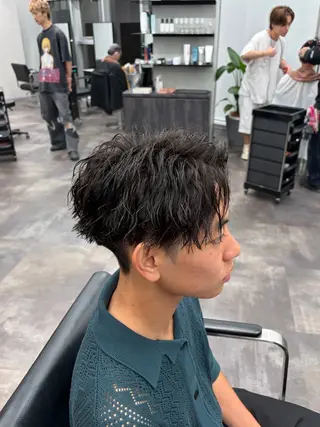 ミディアム パーマ メンズ メンズ特化🔥　齋藤 航のヘアスタイル
