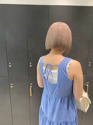 ミディアム カラー ♥️ボブ韓国風ヘア ♥️久保田夢美のヘアスタイル