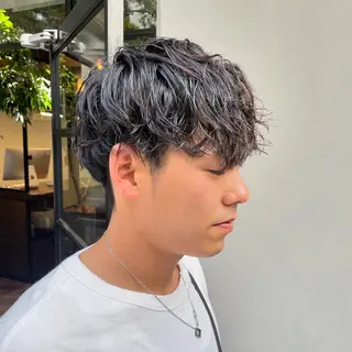 ショート パーマ メンズ すみとも るなのヘアスタイル