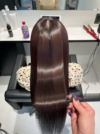 ロング 髪質改善/縮毛矯正 艶カラー/珠聡のヘアスタイル