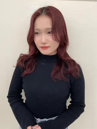 ロング カラー ヘアアレンジ maoブリーチ無し 似合わせカラーのヘアスタイル