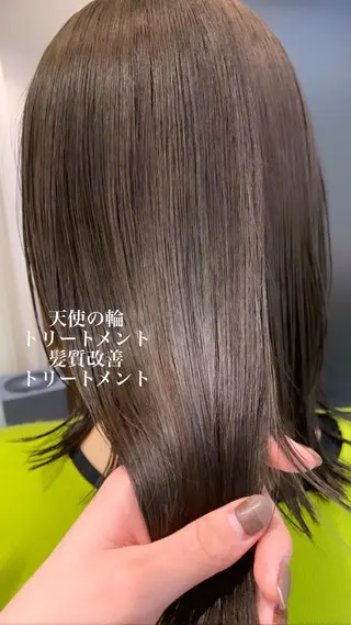 ミディアム カラー 似合わせカラー/艶 髪質改善/ヨシザキのヘアスタイル