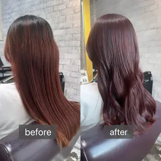 ロング カラー 艶カラー/縮毛矯正‎ 💛Sakiのヘアスタイル