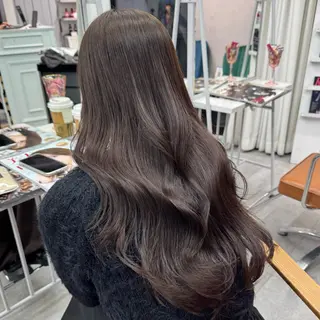 ロング カラー ヘアアレンジ ブリーチなしカラー /ベージュ/安形翔のヘアスタイル