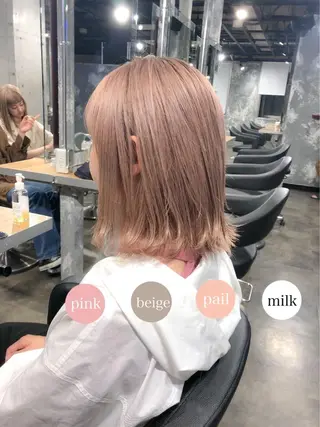 ミディアム カラー 🩵ハイトーン 美咲🩵のヘアスタイル