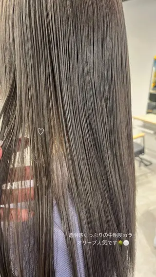 ロング カラー ヘアアレンジ mai🤍縮毛酸性ス トレート/アイリストのヘアスタイル