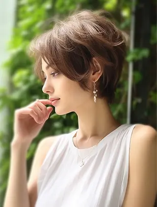 ショート Lehm所属・表参道/さあ や/大人ナチュラルのヘアスタイル