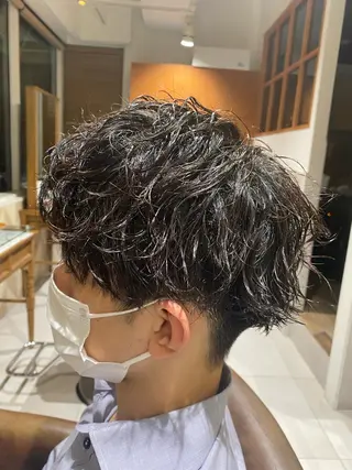 ショート カラー パーマ ヘアアレンジ メンズ メンズパーマの巨匠 鈴木純のヘアスタイル