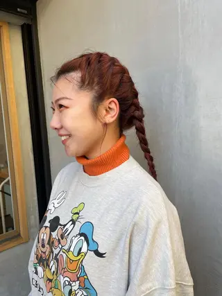 カラー ヘアアレンジ 🌈HAPPYになる hair🌈ユウカのヘアスタイル