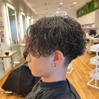 ミディアム カラー パーマ ヘアアレンジ メンズ メンズ特化 美容師かずまのヘアスタイル