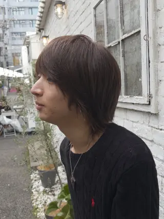 ミディアム メンズ SHO 👻原宿 /艶カラーのヘアスタイル