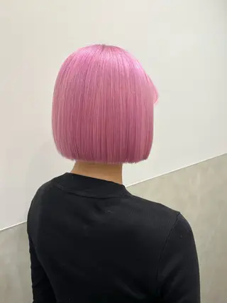 ミディアム カラー 💗モテ髪 ハイトーンあや💗のヘアスタイル