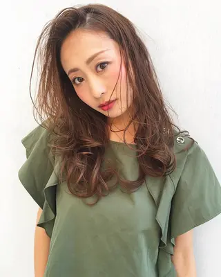 ロング カラー sai x所属・奥秋 理紗　sai xのヘアスタイル