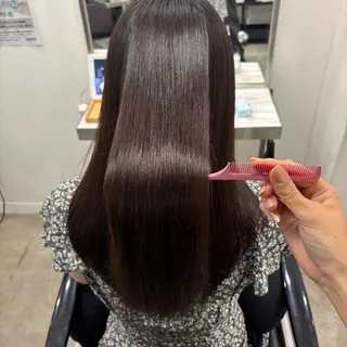 ロング 髪質改善ストレート /暖色カラー🎀🪞のヘアスタイル