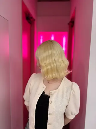 カラー 田中麻鈴/ハイトーン /ミルクティーのヘアスタイル