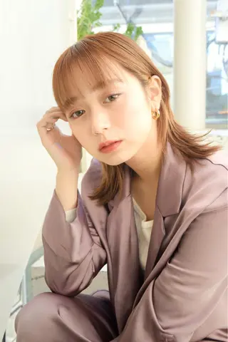 ミディアム カラー ヘアアレンジ litmus hair salon二子玉川所属・ボブ/ショート 秋本凌汰のヘアスタイル