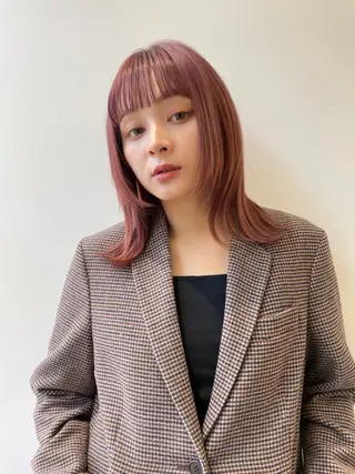 ミディアム カラー 内山 湧勝/ショート パーマ特化美容師のヘアスタイル