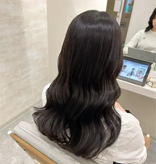 セミロング カラー ヘアアレンジ 髪質改善&艶感カラー 🪄岡井美結のヘアスタイル