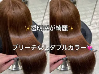 セミロング 縮毛矯正/艶カラー 笠原康平のヘアスタイル
