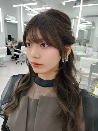 ロング ヘアアレンジ レイヤーカット顔周り /アレンジ伊藤彪真のヘアスタイル
