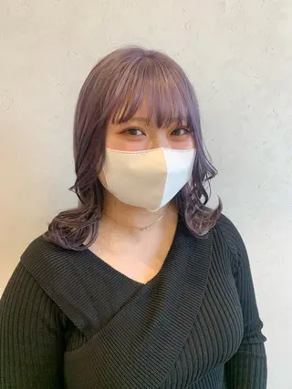 ミディアム カラー ヘアアレンジ ayumi🌈 インナーカラー🌈のヘアスタイル