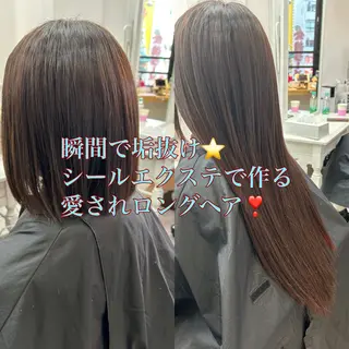 ロング カラー ヘアアレンジ alpha. カラーエクステ下妻のヘアスタイル