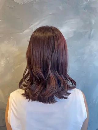 セミロング hair  make echo所属・hair make echo滿木あい花のヘアスタイル
