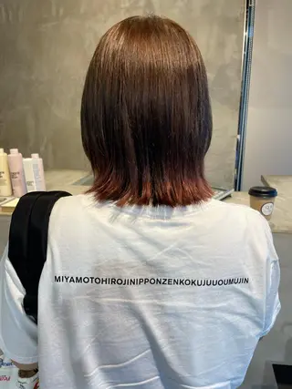 ミディアム カラー ヤマモト マイのヘアスタイル