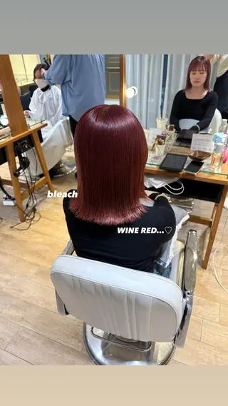 セミロング カラー ヘアアレンジ ハイトーンピンク🍑 ブリーチ🍑RINAのヘアスタイル