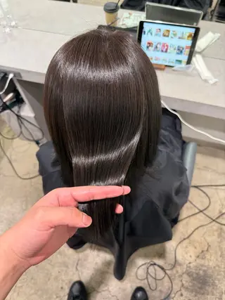 ミディアム JAMシェアサロン　ブランエスパ店所属・大人世代特化美容師 サコンケントのヘアスタイル