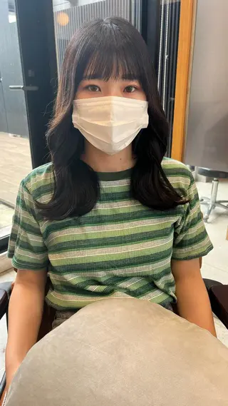 セミロング カラー classic 新横浜所属・大人girly🛋️ 🤍yukakoのヘアスタイル