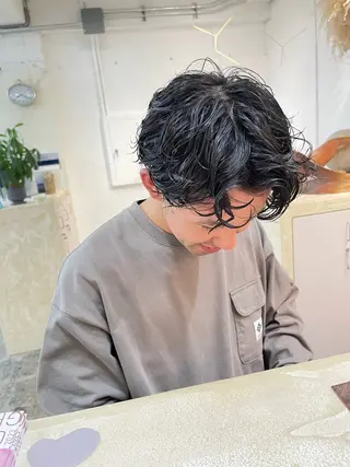 ショート パーマ メンズ Terve.野崎 真里奈のヘアスタイル