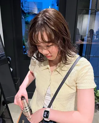 ミディアム みさき/パーマ/ハ イトーン指名No.1のヘアスタイル