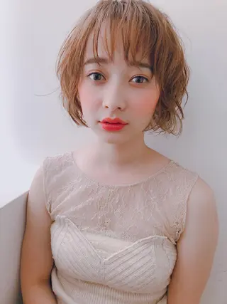 ショート カラー アンブレラカラー💫 フェイスフレーミングのヘアスタイル